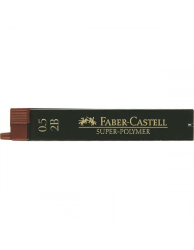 ESTUCHE 12 MINAS 0.5MM SUPER POLIMERAS 2B FABER CASTELL 120502