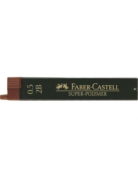ESTUCHE 12 MINAS 0.5MM SUPER POLIMERAS 2B FABER CASTELL 120502