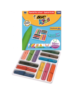 ESTUCHE 144 CERAS DE COLOR CON 12 COLORES DIFERENTES BIC 8878332