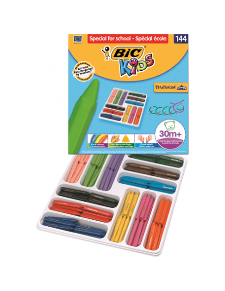 ESTUCHE 144 CERAS DE COLOR CON 12 COLORES DIFERENTES BIC 8878332