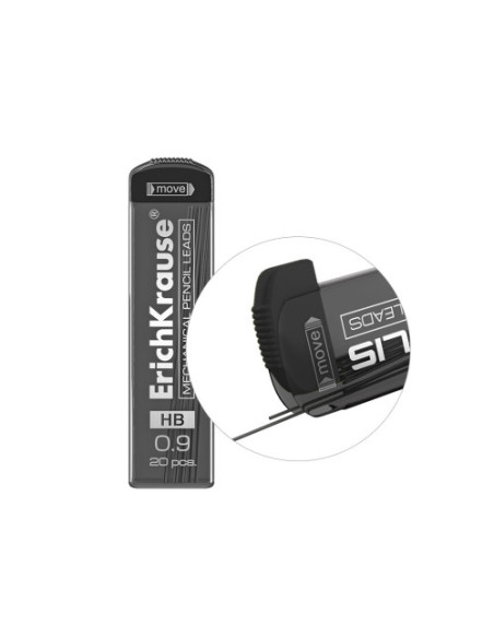 ESTUCHE 20 MINAS PORTAMINAS 0.9 MM, HB ERICH KRAUSE 48144