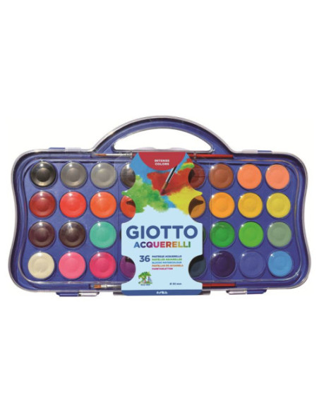 ESTUCHE 36 ACUARELAS 30 MM + 2 PINCELES GIOTTO F353600