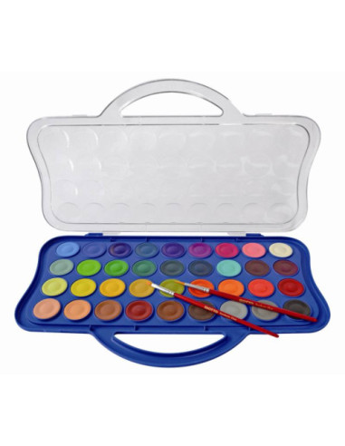 ESTUCHE 36 ACUARELAS 30 MM + 2 PINCELES GIOTTO...