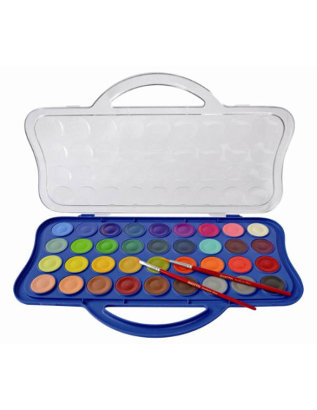 ESTUCHE 36 ACUARELAS 30 MM + 2 PINCELES GIOTTO F353600
