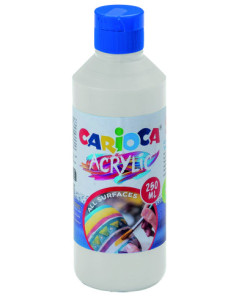 BOTELLA PINTURA ACRILICA 250 ML. BLANCO CARIOCA 40431/01