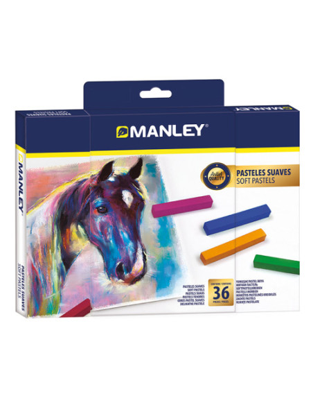ESTUCHE 36 SOFT PASTELS MANLEY MSP00036