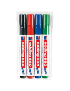 ESTUCHE 4 MARCADORES 660 PIZARRA BLANCA SURTIDOS EDDING 660/4 S