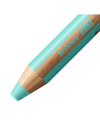 ESTUCHE 6 LAPICES + SACAPUNTAS WOODY 3 COLORES...