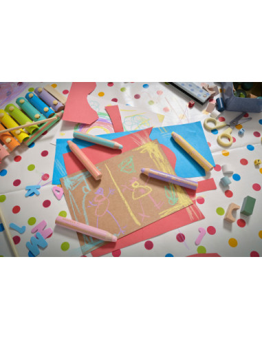 ESTUCHE 6 LAPICES + SACAPUNTAS WOODY 3 COLORES...