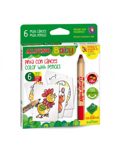 ESTUCHE 6 LAPICES BABY-LA GRANJA ALPINO AL002006