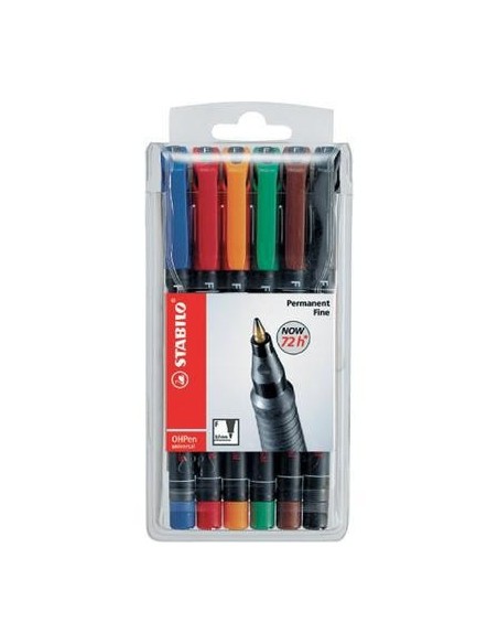 ESTUCHE 6 MARCADORES PERMANENTE P.FINA SURTIDO OHPEN UNIVERSAL 0