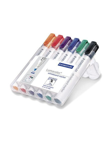 ESTUCHE 6 PZAS LUMOCOLOR WHITEBOARD MARKER 351