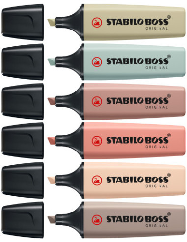 ESTUCHE 6 UDS MARCADORES STABILO BOSS ORIGINAL NATURECOLORS (137