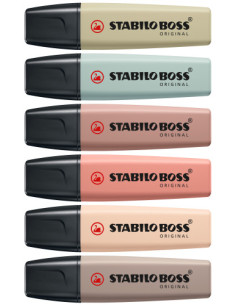 ESTUCHE 6 UDS MARCADORES STABILO BOSS ORIGINAL NATURECOLORS (137 2