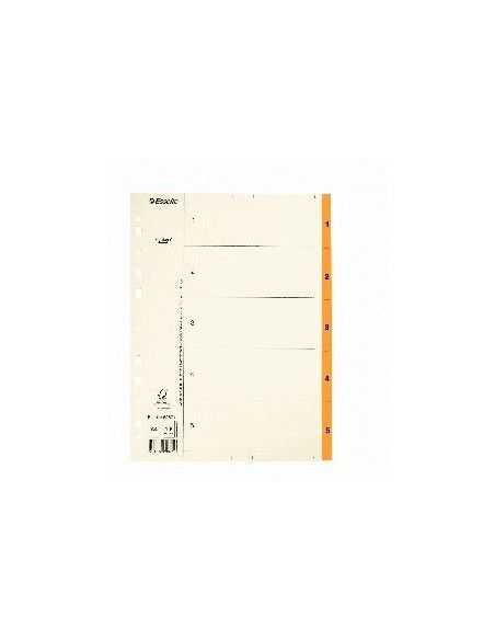 INDICES A4 5 SEPARADORES CARTÓN