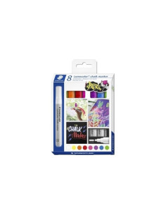 ESTUCHE 8 PIEZAS SURITDAS ROTULADOR CHALK MARKER LUMOCOLOR 344 TIZA LÍQUIDA STAEDTLER 344 C8