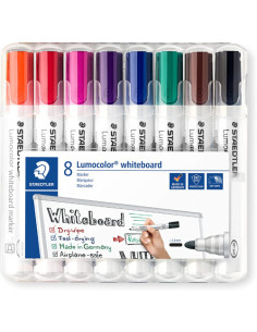ESTUCHE 8 PZAS LUMOCOLOR WHITEBOARD MARKER 351
