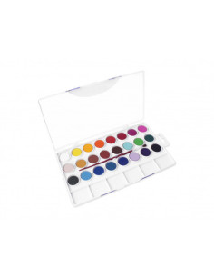 ESTUCHE ACUARELAS 24 PASTILLAS 22 MM COLORES SURTIDOS + PINCEL JOVI 800/24 2