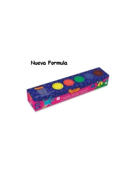 ESTUCHE PINTURA DEDOS BOTES 35 ML EN 5 COLORES SURTIDOS JOVI 540