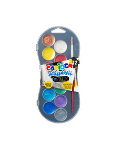 ESTUCHE ACUARELAS METALLIC 12 COLORES CARIOCA 42407