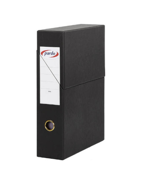 ESTUCHE ARCHIVADOR EXTRA FORRADO VERTICAL EN COLOR NEGRO PARDO 245601