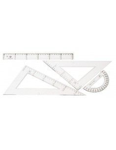 JUEGO ESCUADRA, CARTABÓN Y SEMICIRCULO