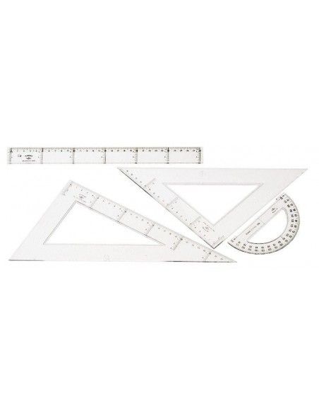 JUEGO ESCUADRA, CARTABÓN Y SEMICIRCULO