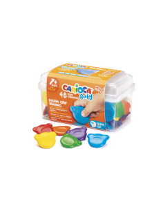 ESTUCHE CERAS BABY TEDDY CRAYONS 1+ PLASTIC CASE 48 PCS  CARIOCA 42958