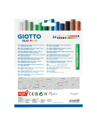 ESTUCHE CON ASA GIOTTODE 24 BARRAS DE PINTURA ÓLEO GIOTTO F293800