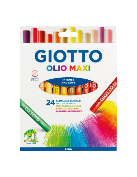 ESTUCHE CON ASA GIOTTODE 24 BARRAS DE PINTURA ÓLEO GIOTTO F293800