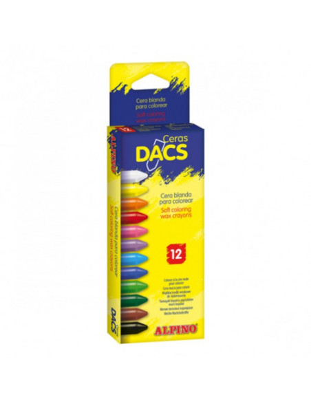 ESTUCHE DE 12 UNIDADES CERAS DACS BLANDAS NO MANCHAN DACS DA050290