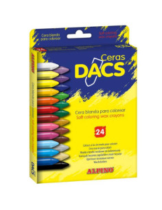 ESTUCHE DE 24 UNIDADES CERAS DACS BLANDAS NO MANCHAN DACS DA050295