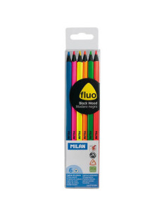 LAPICEROS 6 COLORES FLUORESCENTES MILAN 2