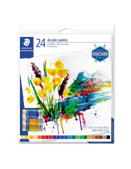 ESTUCHE DE CARTÓN CON 24 TUBOS DE COLORES SURTIDOS STAEDTLER 8500 C24