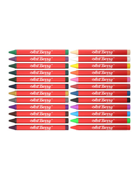 ESTUCHE DE CERAS DE PLÁSTICO 24 COLORES ARTBERRY 34931