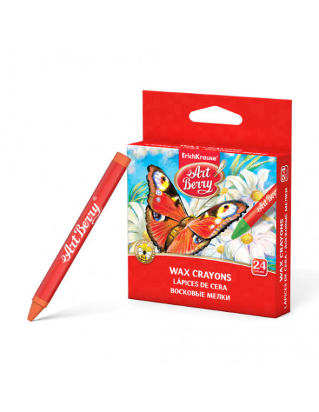 ESTUCHE DE CERAS DE PLÁSTICO 24 COLORES ARTBERRY 34931