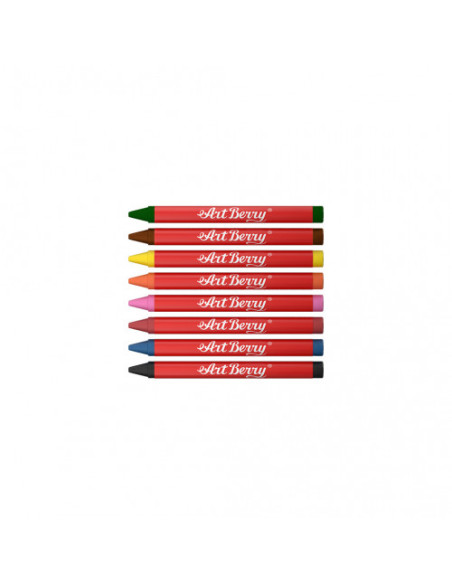 ESTUCHE DE CERAS DE PLÁSTICO 8 COLORES ARTBERRY 34929