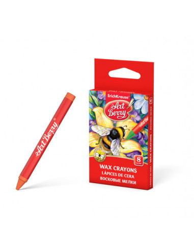 ESTUCHE DE CERAS DE PLÁSTICO 8 COLORES ARTBERRY...