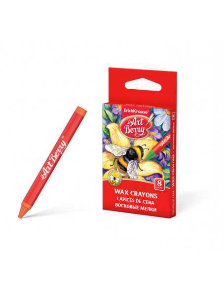 ESTUCHE DE CERAS DE PLÁSTICO 8 COLORES ARTBERRY 34929