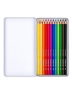 ESTUCHE DE METAL CON 12 LÁPICES 2