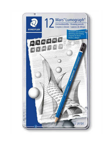 ESTUCHE DE METAL CON 12 LÁPICES