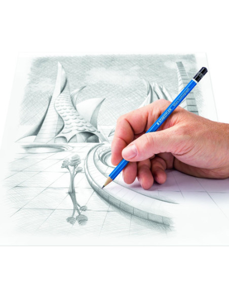 ESTUCHE DE METAL CON 24 LÁPICES, GRADUACIONES STAEDTLER 100 G24