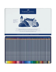 ESTUCHE DE METAL CON 36 LÁPICES DE COLORES ACUARELABLES GOLDFABER. FABER CASTELL 114636 2