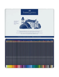 ESTUCHE DE METAL CON 36 LÁPICES DE COLORES GOLDFABER. FABER CASTELL 114736 2