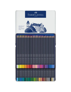 ESTUCHE DE METAL CON 48 LÁPICES DE COLORES GOLDFABER. FABER CASTELL 114748 2