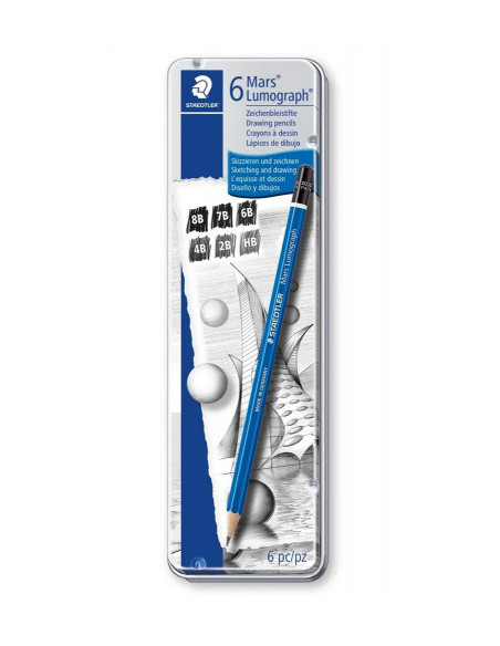 ESTUCHE DE METAL CON 6 LÁPICES