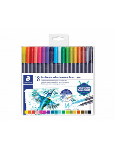 ESTUCHE DE PLÁSTICO CON 18 ROTULADORES