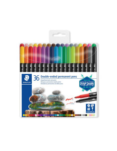 ESTUCHE DE PLÁSTICO CON 36 ROTULADORES