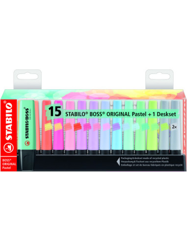 ESTUCHE DESKJET 15 BOSS COLORES PASTEL SURTIDOS...