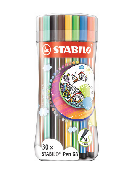 ESTUCHE ELEEVE PACK 30 PEN68 STABILO 6830-4